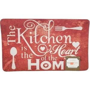 Anti-Fatigue Bendable Rubber Floor Mat (18"x30") KITCHEN IS THE HEART OF HOME,AL